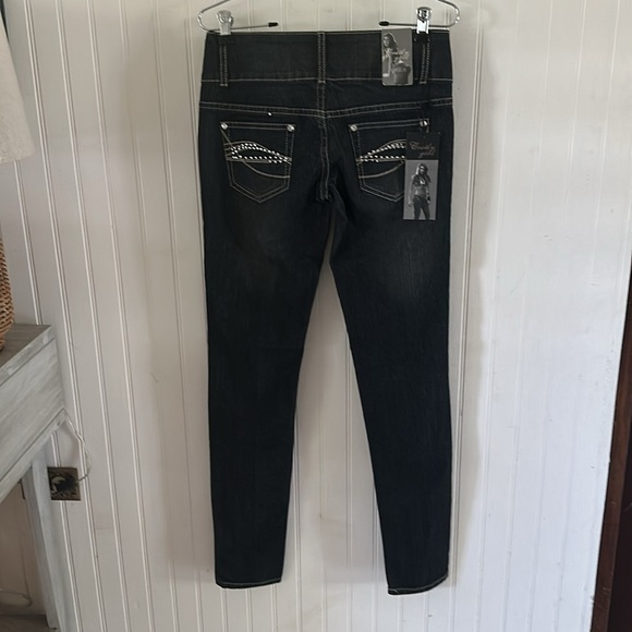 New! Costly Girl Embellished Blue Jeans sz 5 - Picture 8 of 12